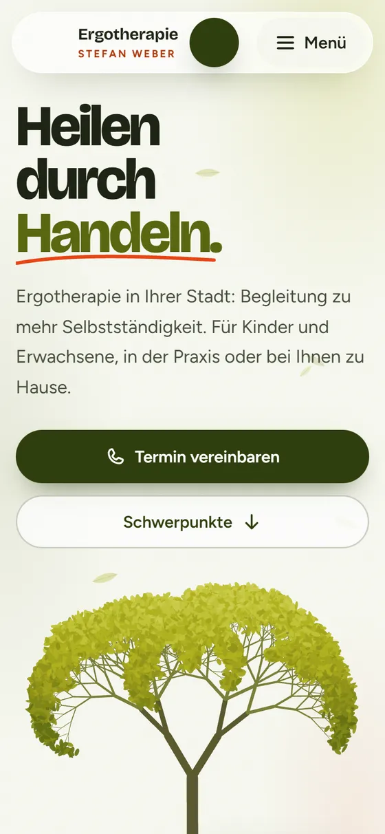 Website-Entwurf für eine Ergotherapie-Praxis