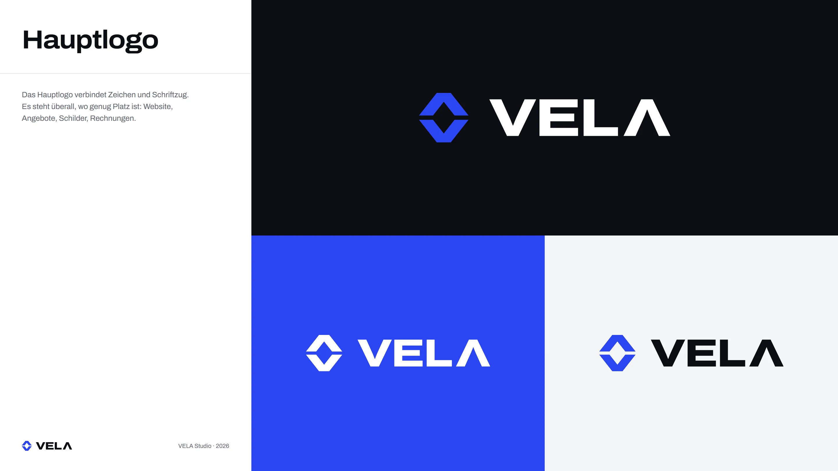 Marke VELA Studio: Hauptlogo