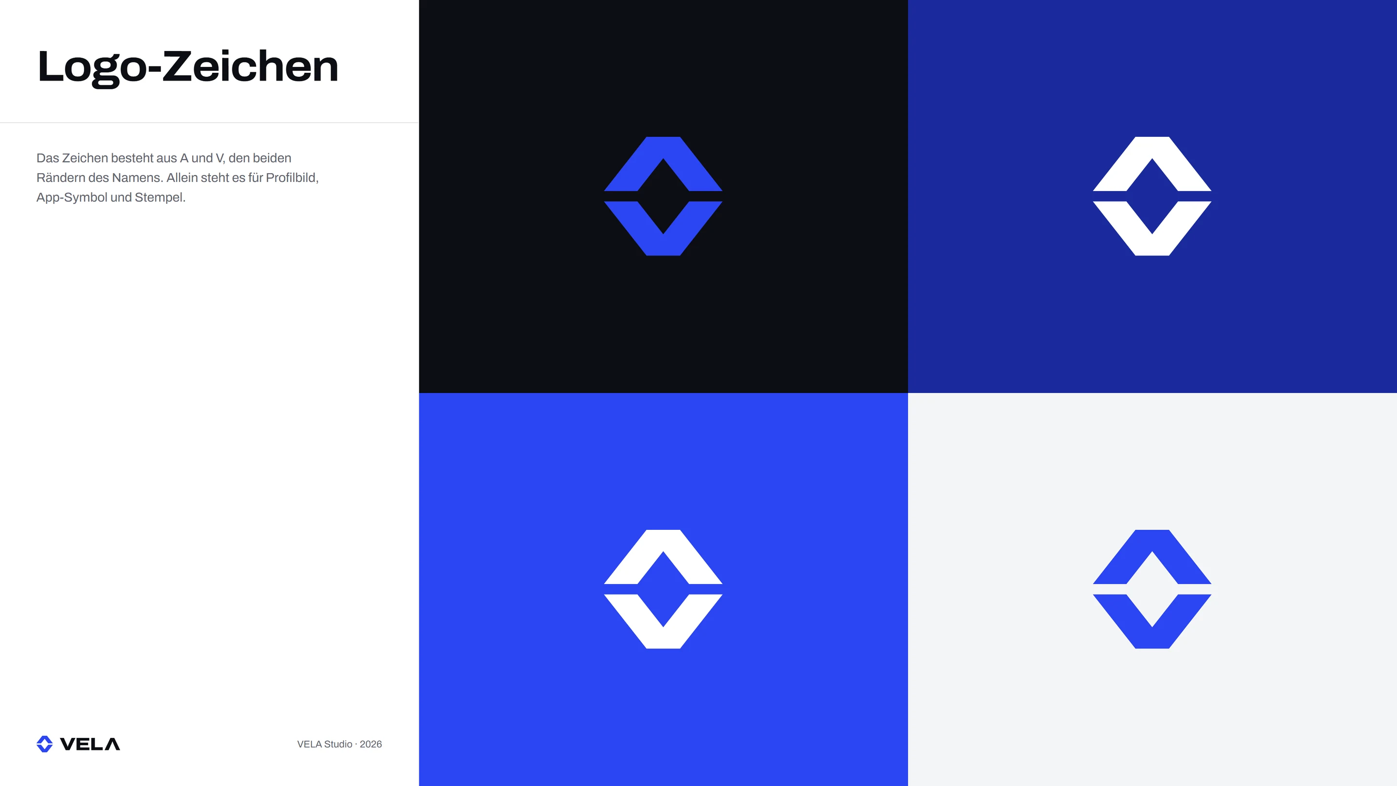 Marke VELA Studio: Logo-Zeichen