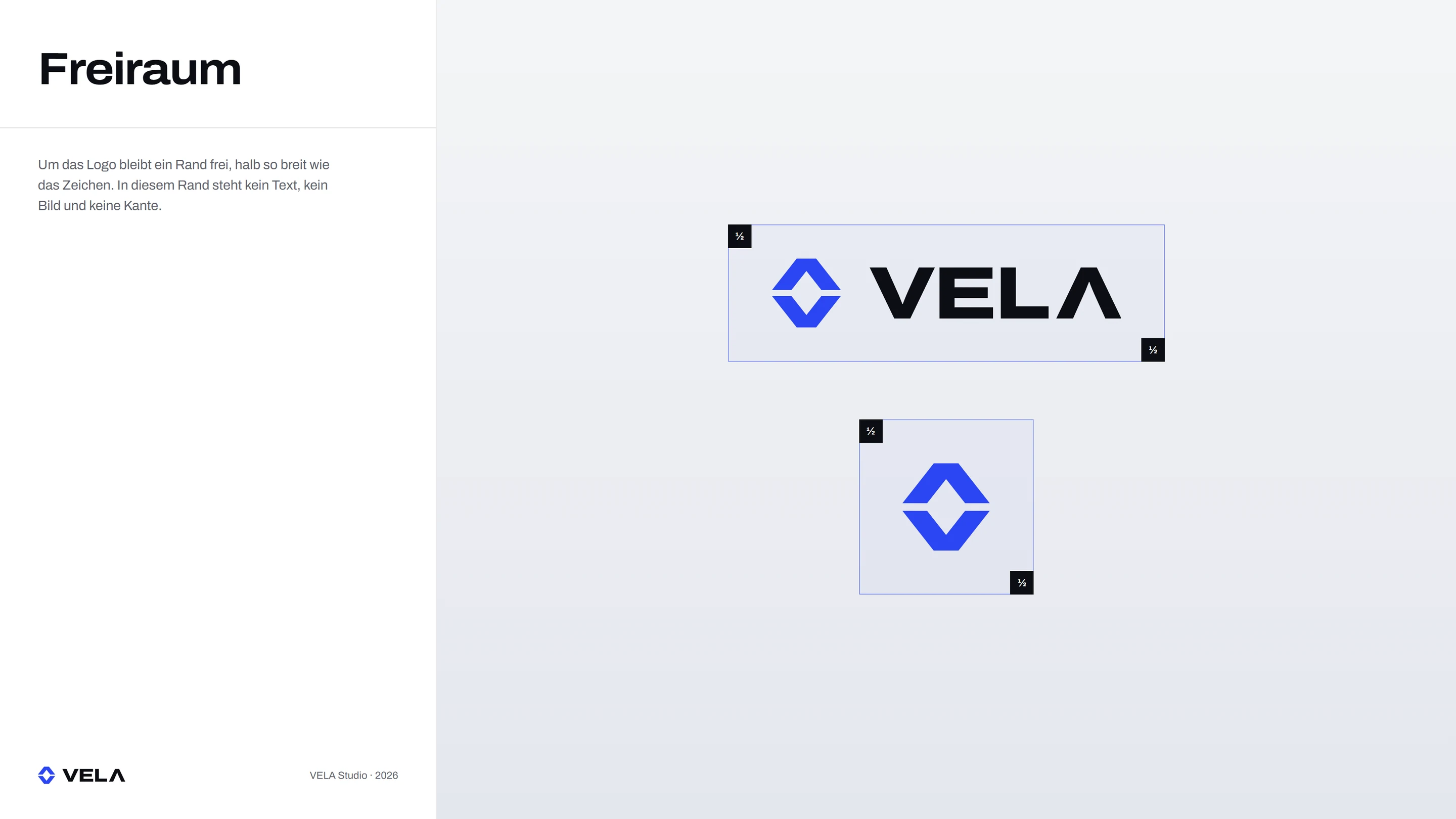 Marke VELA Studio: Freiraum