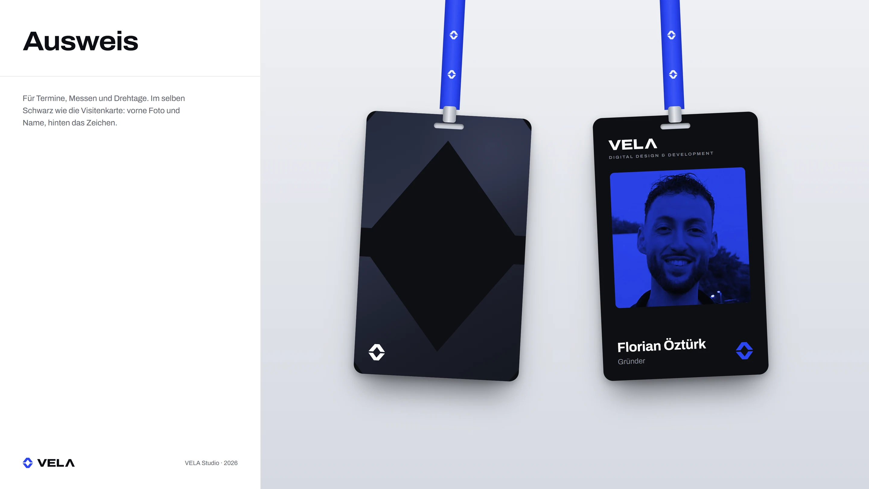 Marke VELA Studio: Ausweis